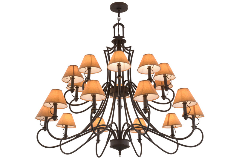 Meyda Tiffany 156660 20 Light Chandelier, Classic Rust