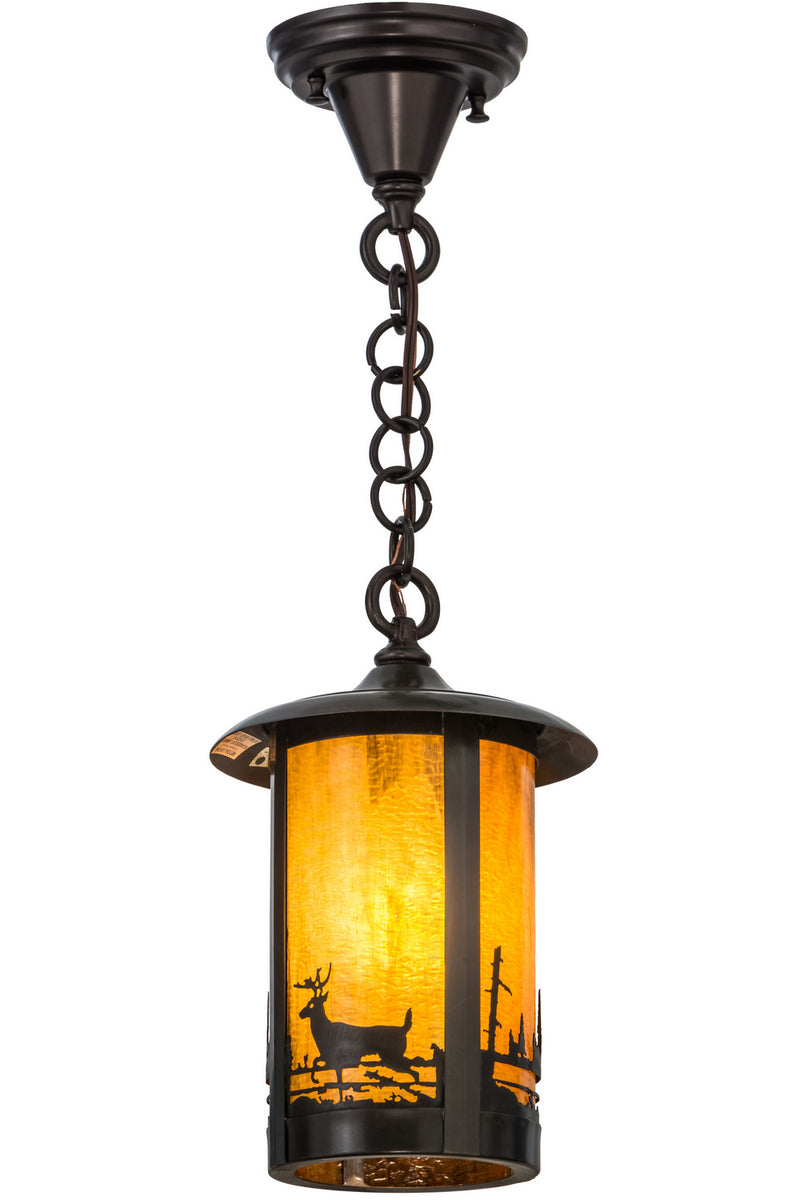 Meyda Tiffany 156669 One Light Pendant, Craftsman Brown