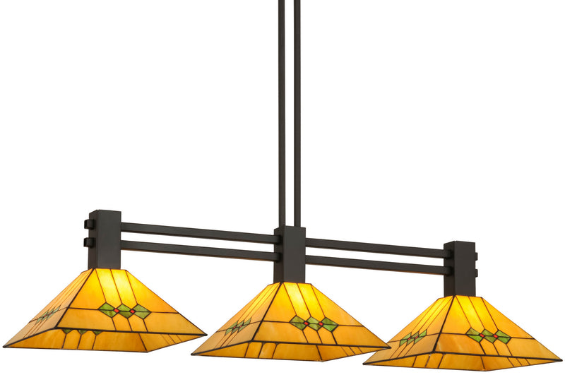 Meyda Tiffany 156697 Three Light Island Pendant, Oil Rubbed Bronze