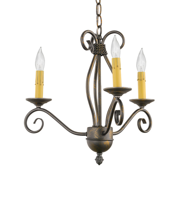 Meyda Tiffany 156774 Three Light Chandelier, French Bronze