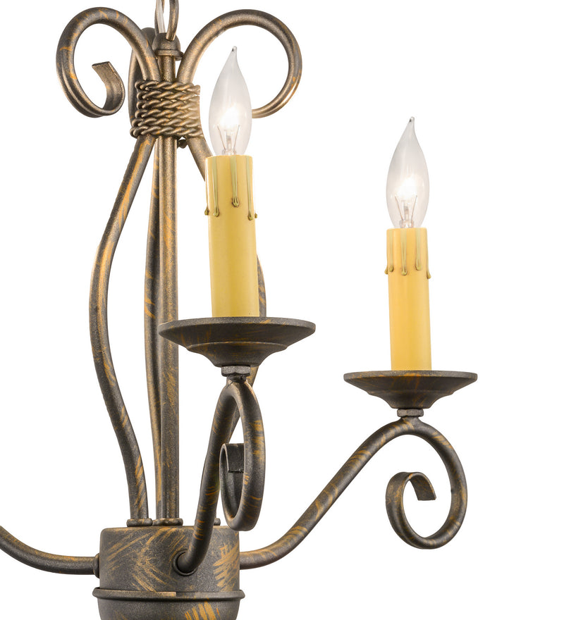 Meyda Tiffany 156774 Three Light Chandelier, French Bronze