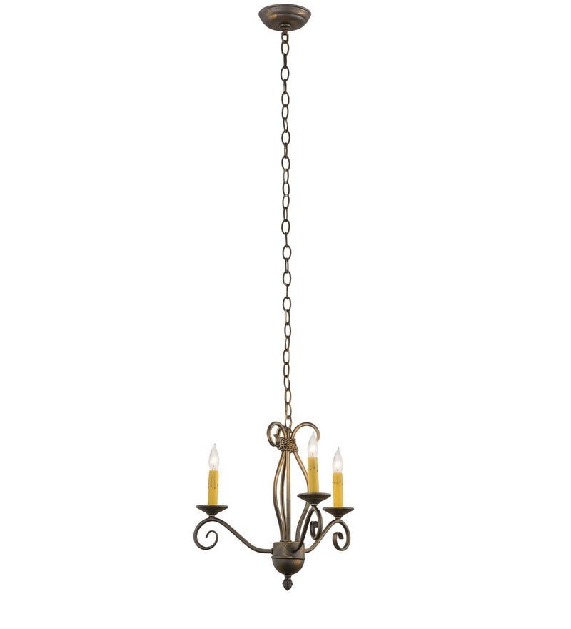 Meyda Tiffany 156774 Three Light Chandelier, French Bronze