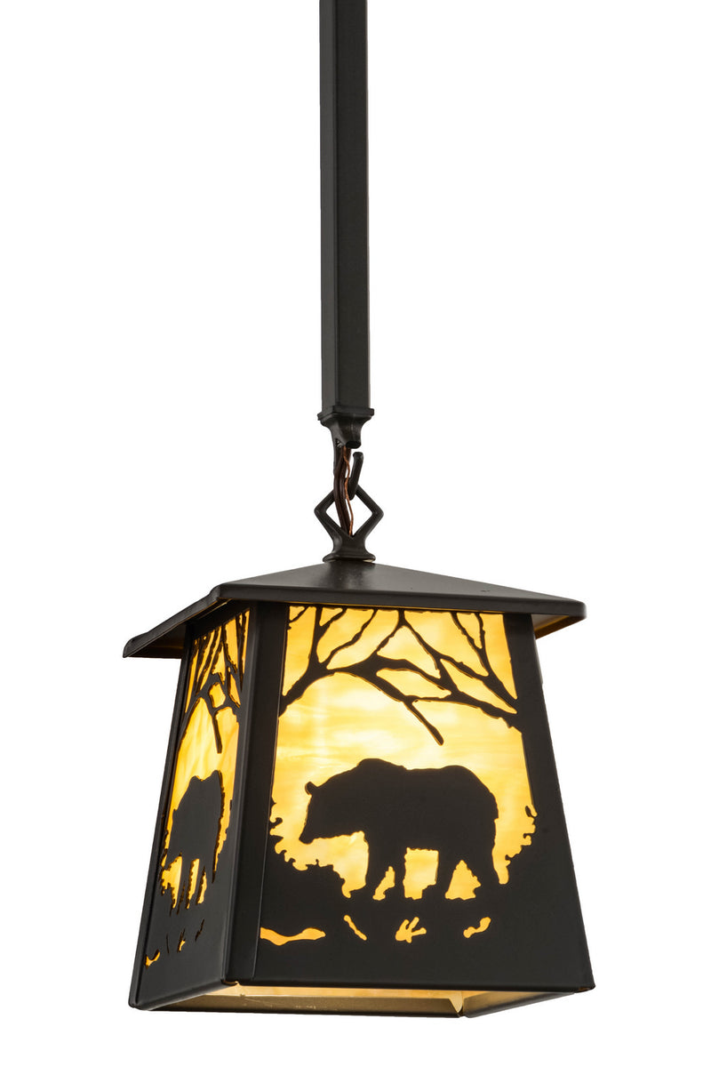 Meyda Tiffany 156782 One Light Mini Pendant, Timeless Bronze