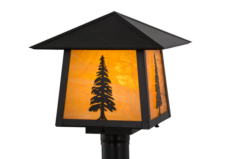 Meyda Tiffany 156820 One Light Post Mount, Craftsman Brown