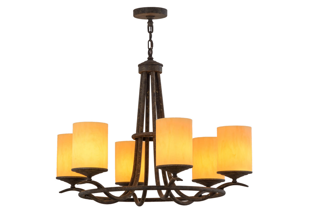 Meyda Tiffany 156964 Six Light Chandelier, Antiquity