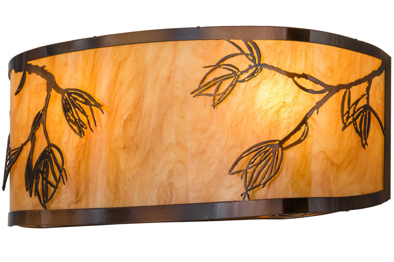 Meyda Tiffany 157197 Two Light Wall Sconce, Transparent Copper