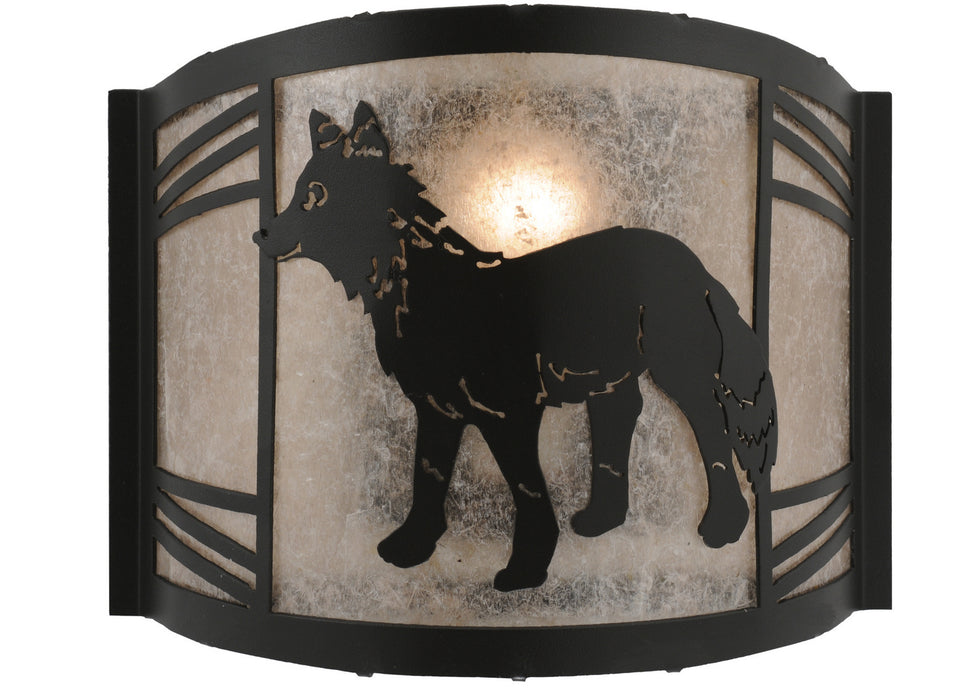 Meyda Tiffany 157292 One Light Wall Sconce, Textured Black