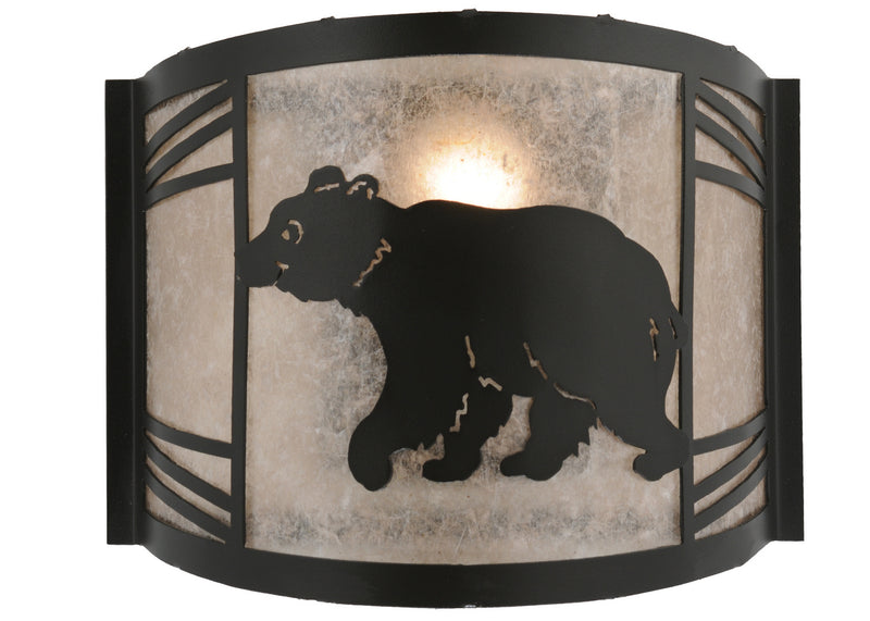 Meyda Tiffany 157293 One Light Wall Sconce, Textured Black