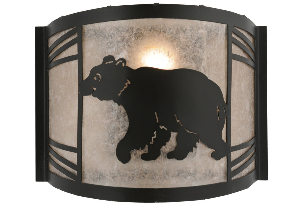 Meyda Tiffany 157293 One Light Wall Sconce, Textured Black