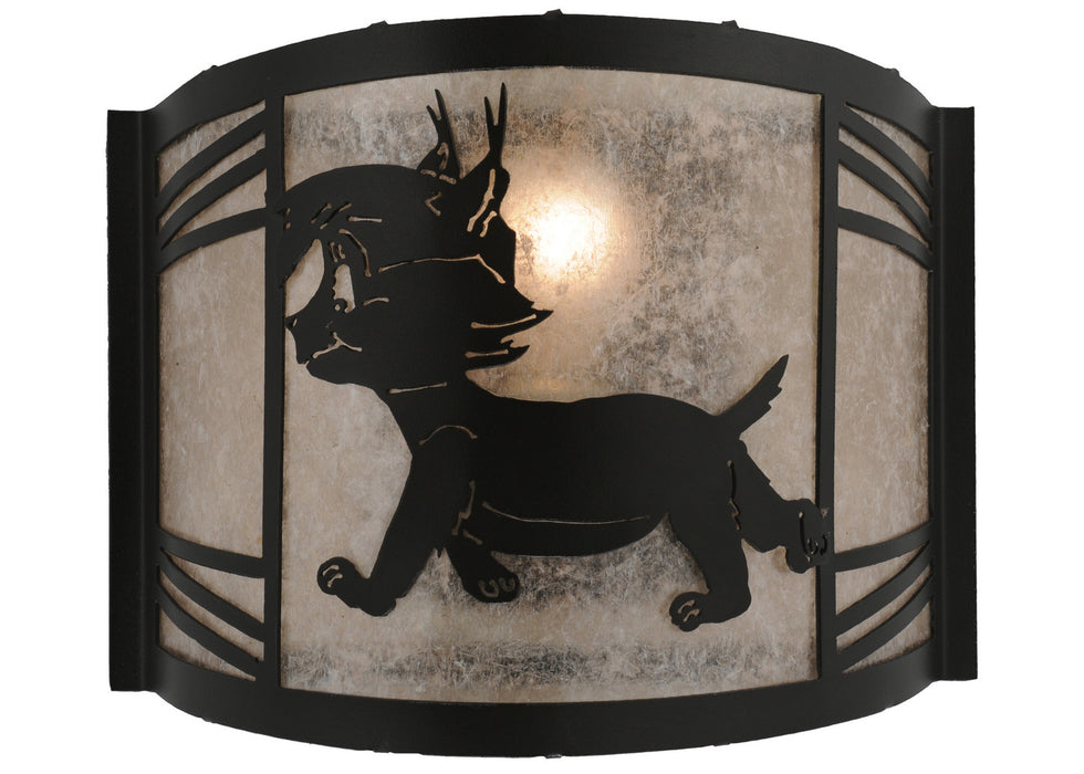 Meyda Tiffany 157296 One Light Wall Sconce, Textured Black