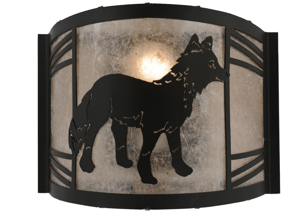 Meyda Tiffany 157302 One Light Wall Sconce, Textured Black