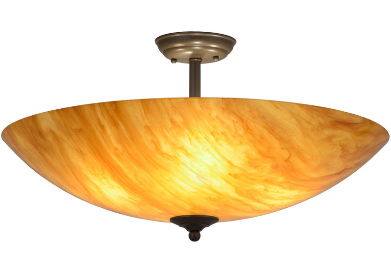 Meyda Tiffany 157366 Four Light Semi-Flushmount, Timeless Bronze