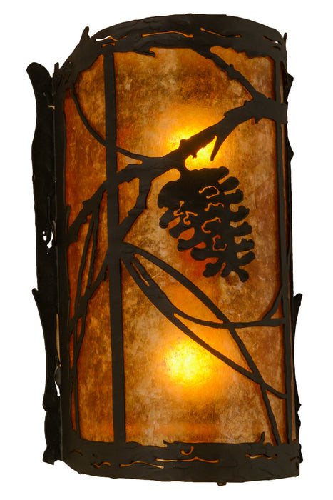 Meyda Tiffany 157371 Two Light Wall Sconce, Exterior Oil Rubbed Bronze
