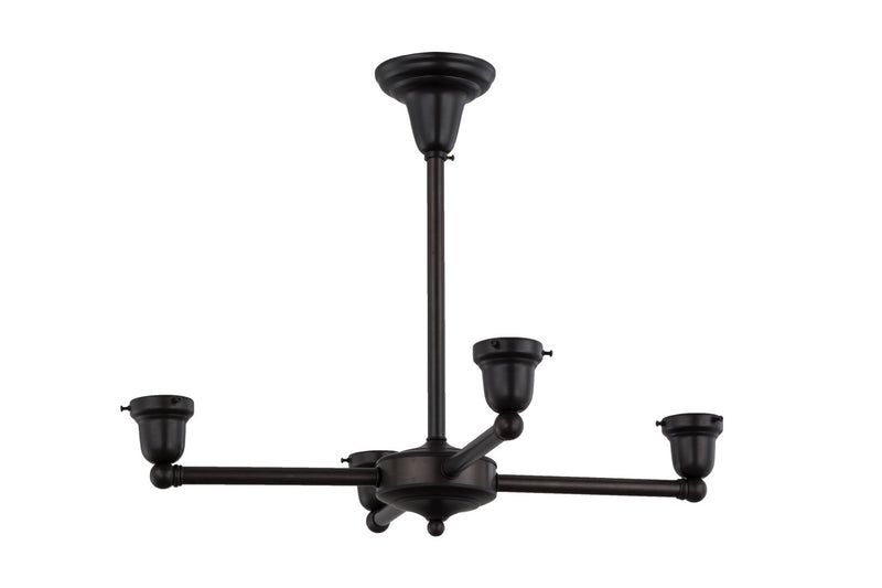 Meyda Tiffany 157539 Four Light Chandelier Hardware, Craftsman Brown