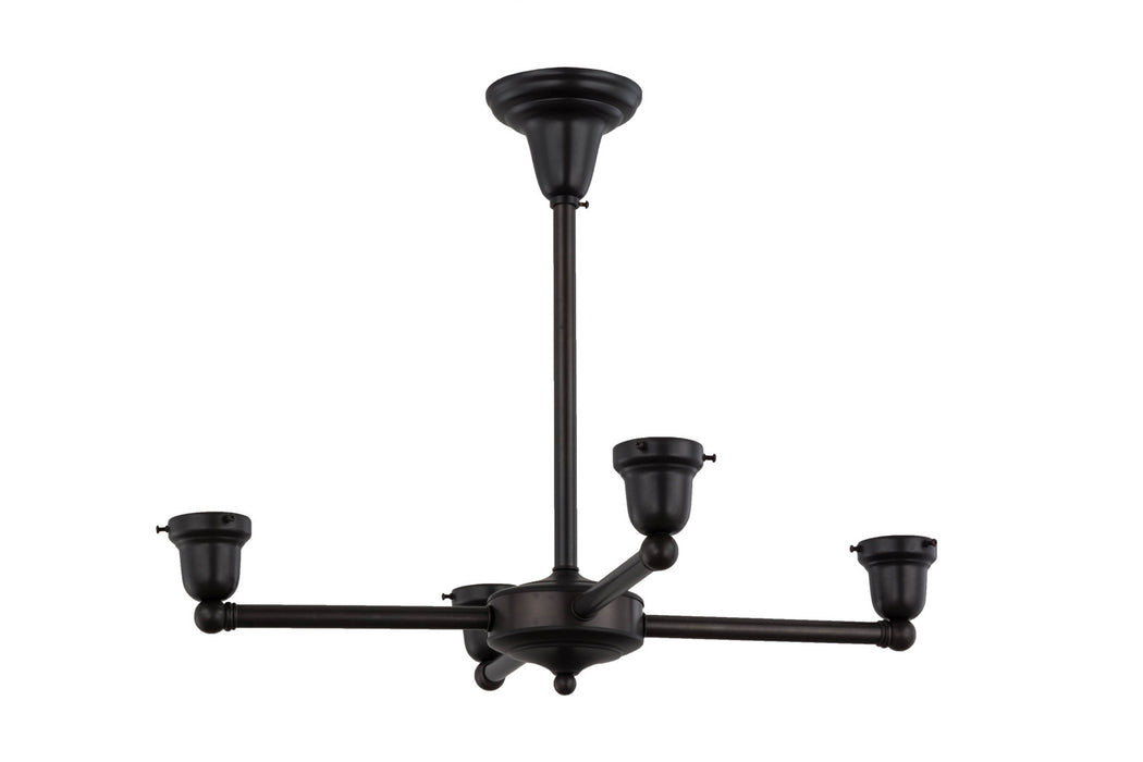 Meyda Tiffany 157539 Four Light Chandelier Hardware, Craftsman Brown