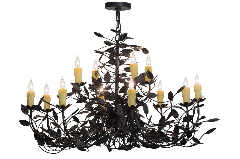 Meyda Tiffany 157544 12 Light Chandelier, Black