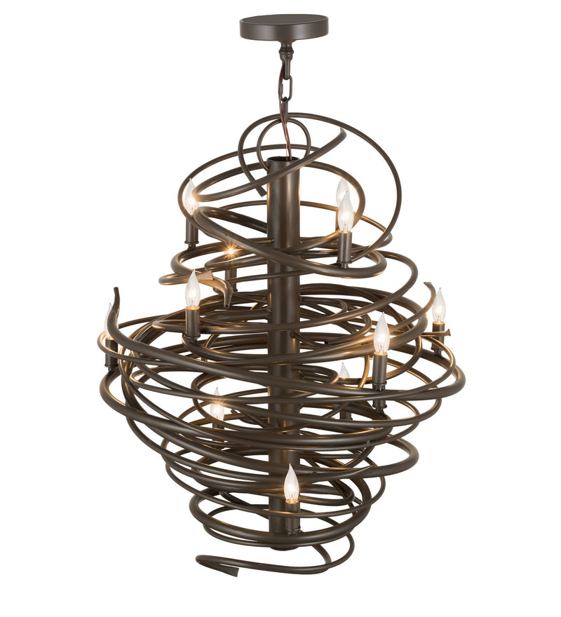Meyda Tiffany 157562 12 Light Chandelier, Timeless Bronze