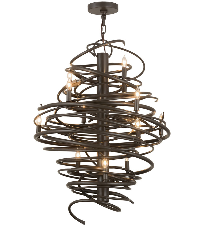 Meyda Tiffany 157562 12 Light Chandelier, Timeless Bronze