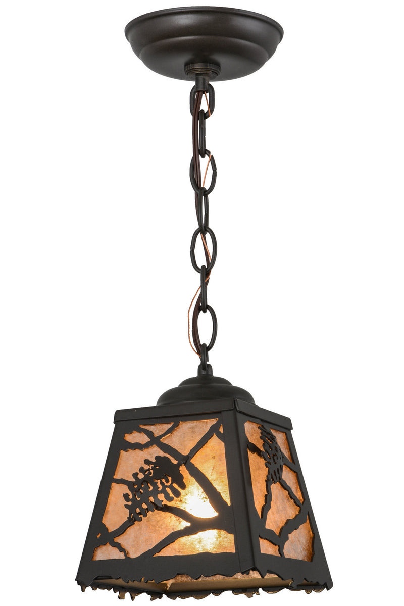 Meyda Tiffany 157564 One Light Mini Pendant, Timeless Bronze