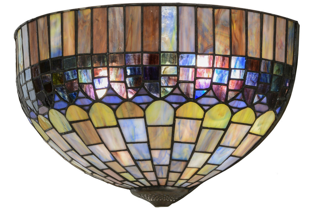 Meyda Tiffany 157565 Two Light Wall Sconce, Craftsman Brown