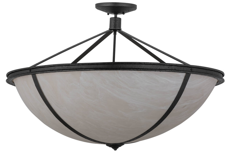 Meyda Tiffany 157570 Six Light Pendant, Reticulated Black