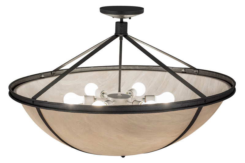 Meyda Tiffany 157570 Six Light Pendant, Reticulated Black