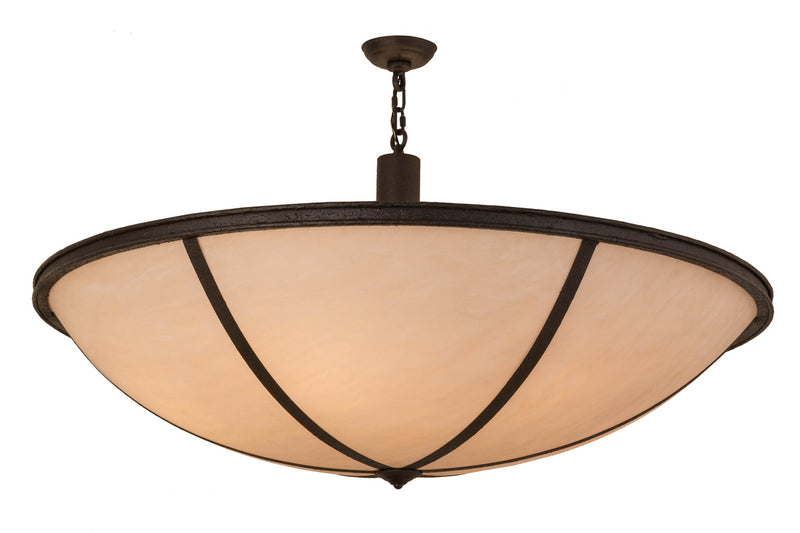 Meyda Tiffany 157572 Six Light Inverted Pendant, Reticulated Black