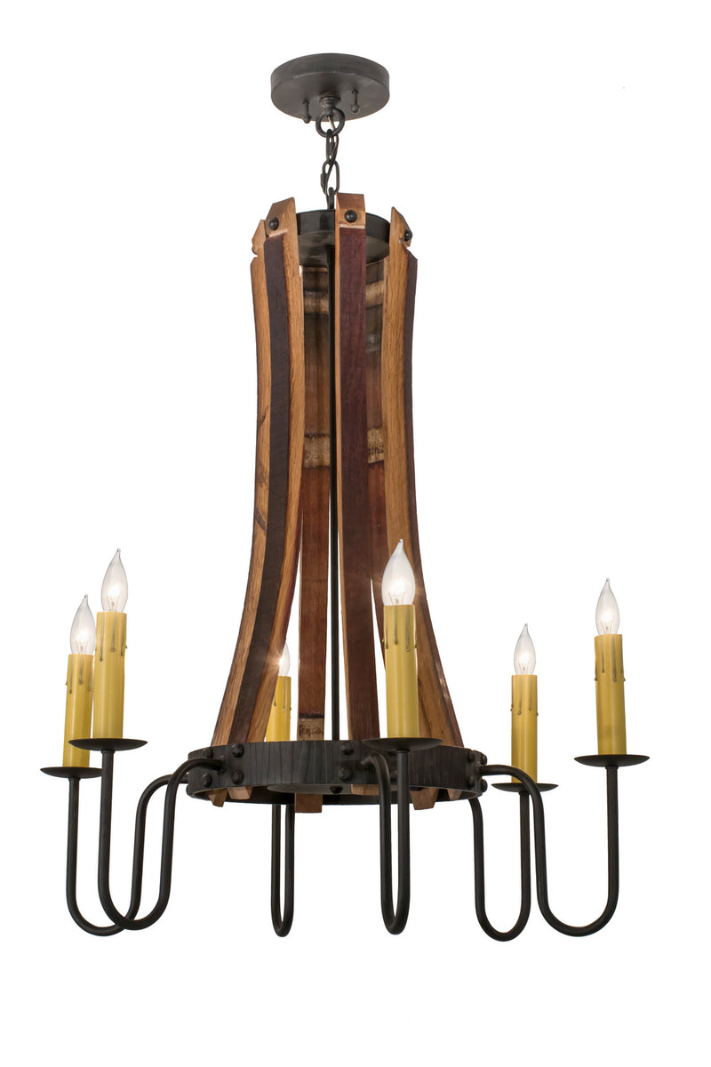 Meyda Tiffany 157624 Six Light Chandelier, Costello Black