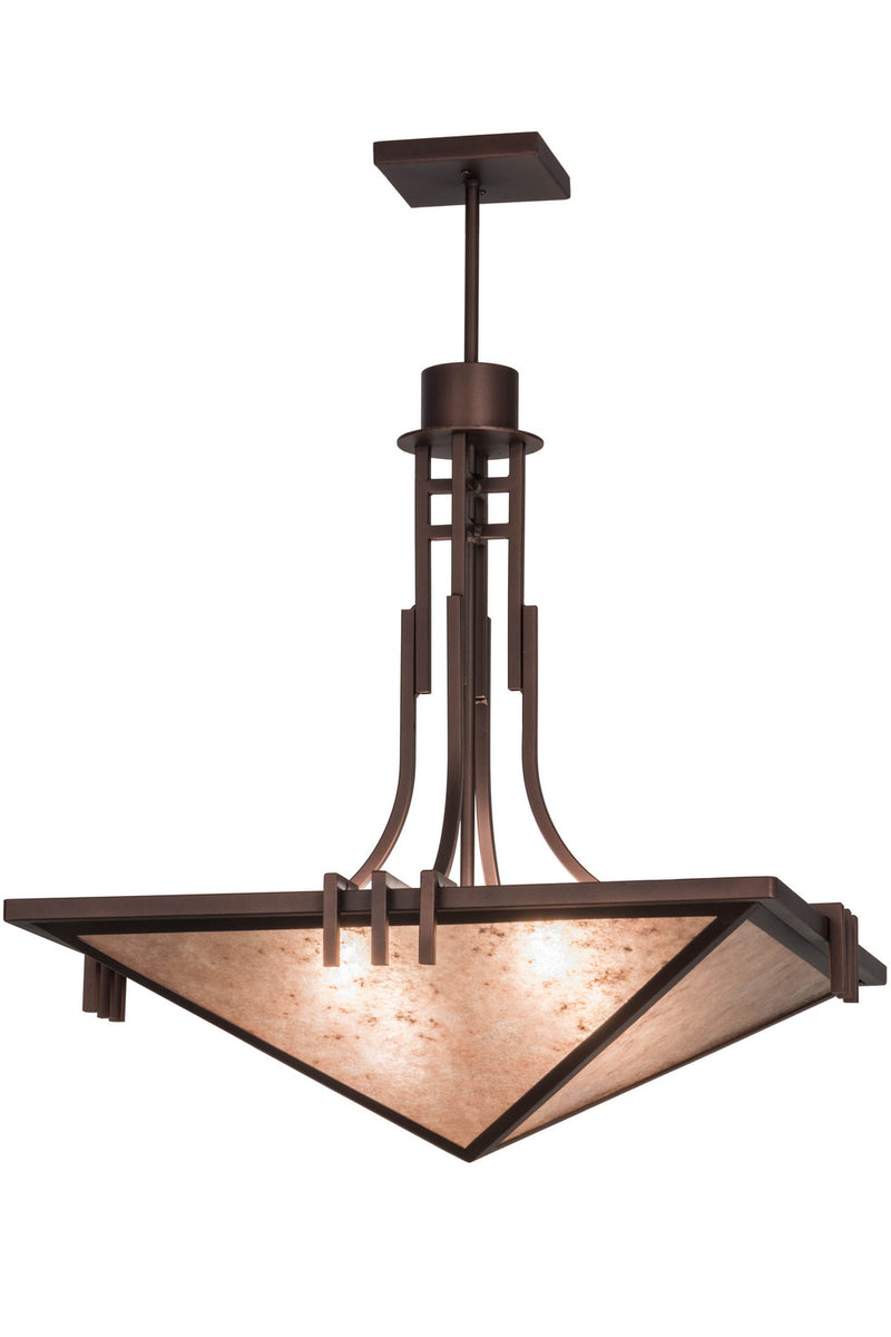 Meyda Tiffany 157675 Four Light Pendant, Mahogany Bronze