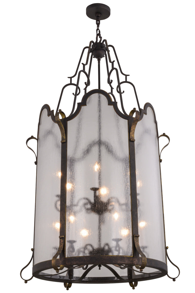 Meyda Tiffany 157792 12 Light Pendant, Gilded Tobacco W/ Gold