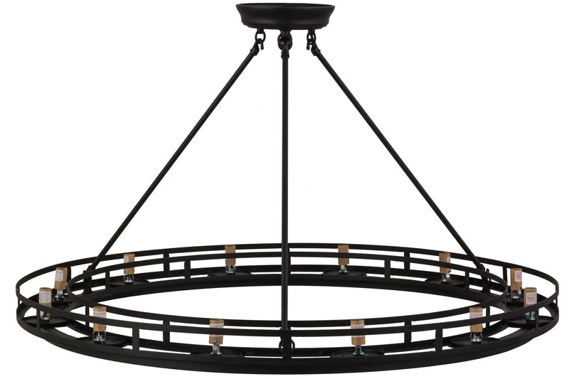 Meyda Tiffany 157810 12 Light Semi-Flushmount Hardware, Textured Black