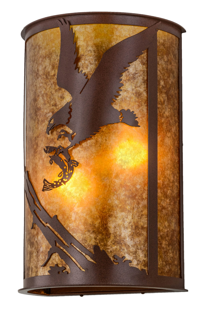 Meyda Tiffany 157841 Two Light Wall Sconce, Rust