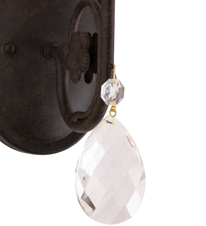 Meyda Tiffany 157895 One Light Wall Sconce, Chestnut