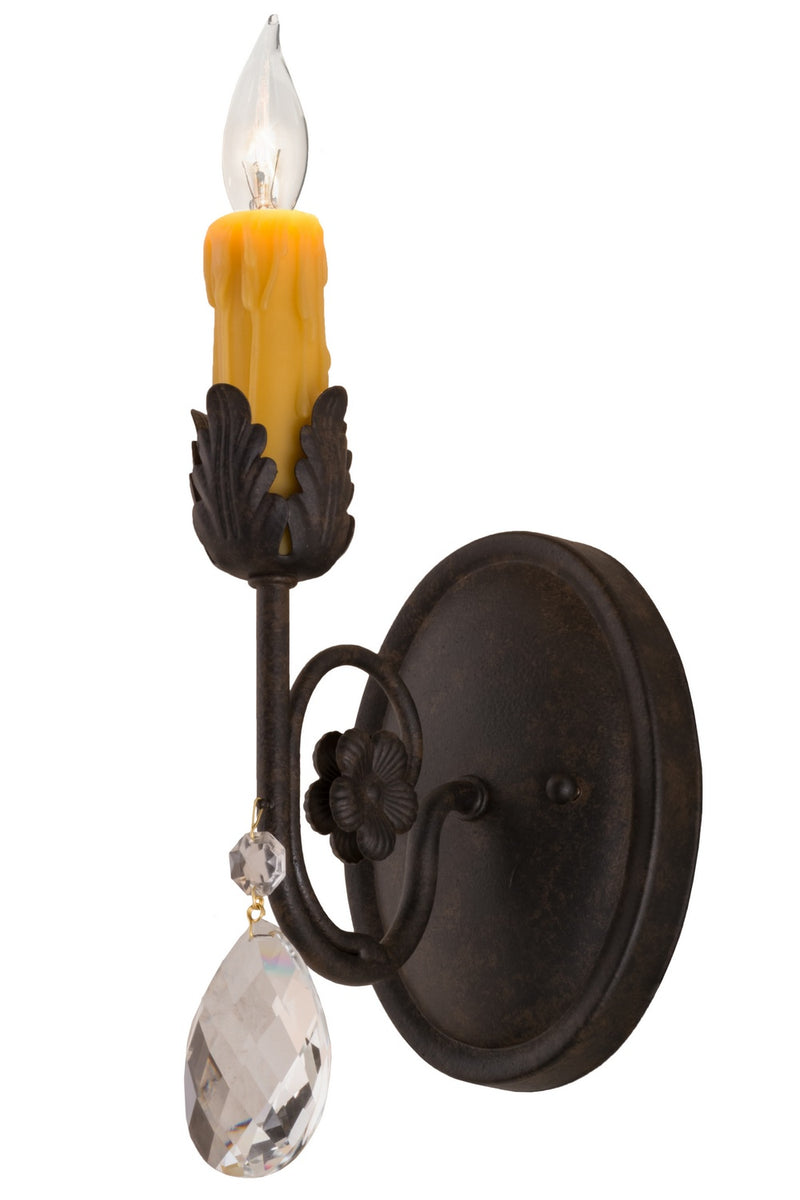 Meyda Tiffany 157895 One Light Wall Sconce, Chestnut