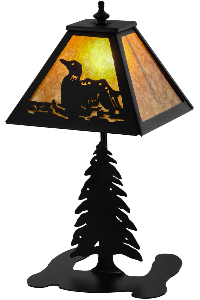Meyda Tiffany 157916 One Light Accent Lamp, Black Metal