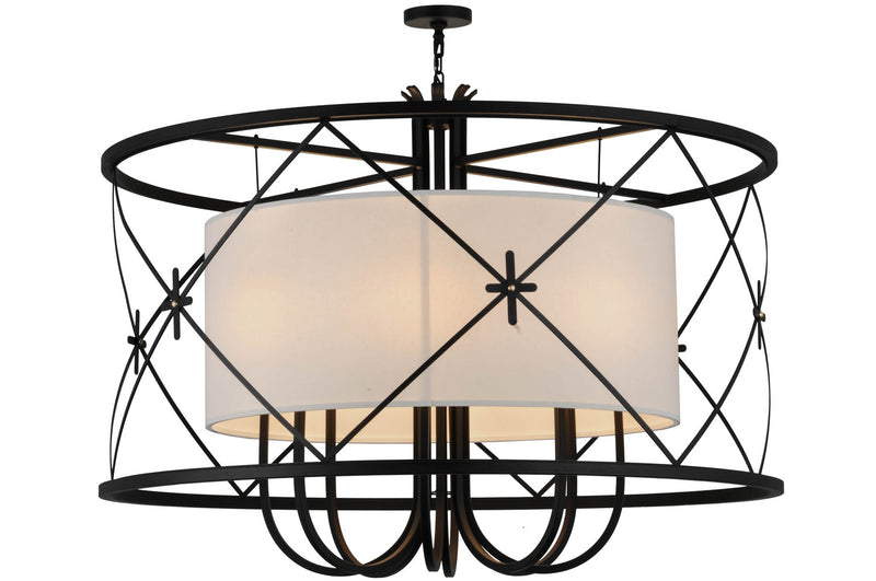 Meyda Tiffany 157973 Eight Light Pendant, Textured Black