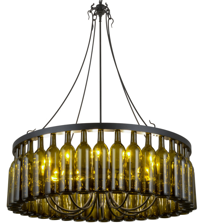 Meyda Tiffany 158134 12 Light Chandelier, Black Metal