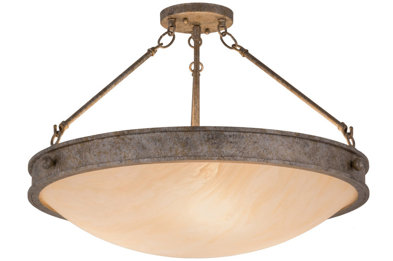 Meyda Tiffany 158204 Three Light Semi-Flushmount, Corinth