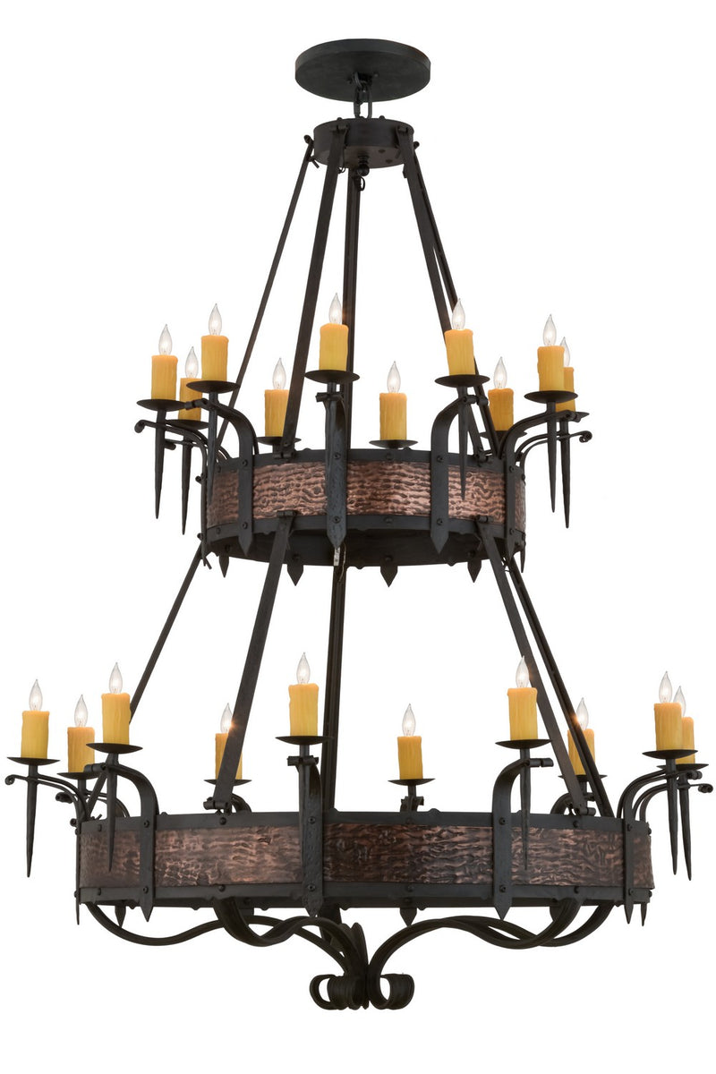 Meyda Tiffany 158265 20 Light Chandelier, Costello Black & Blackened Copper