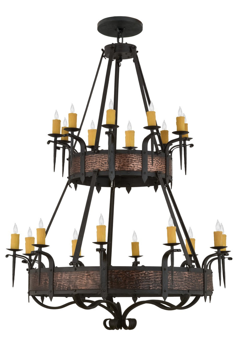 Meyda Tiffany 158265 20 Light Chandelier, Costello Black & Blackened Copper