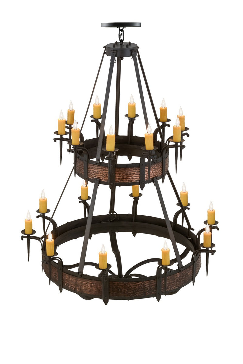 Meyda Tiffany 158265 20 Light Chandelier, Costello Black & Blackened Copper