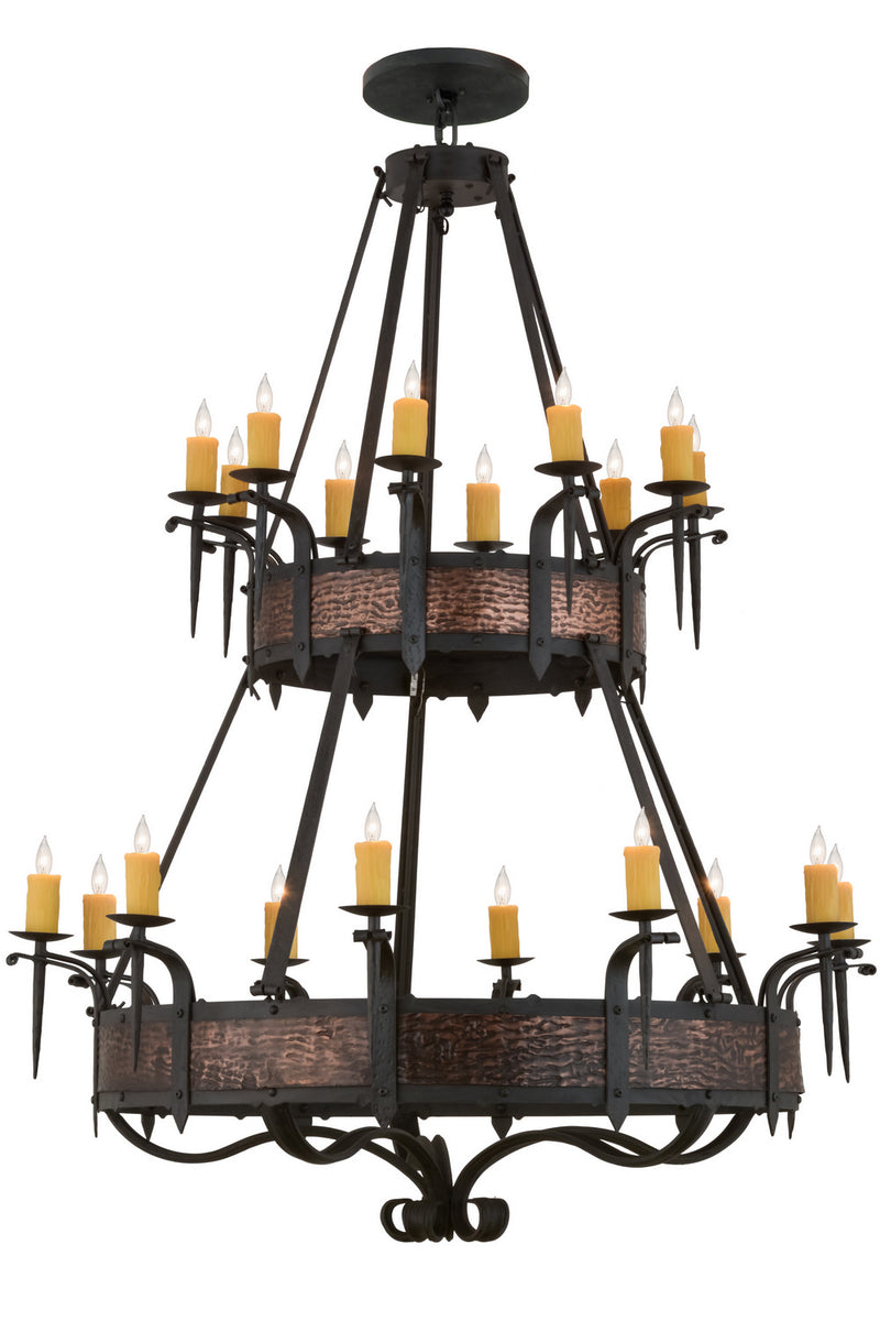 Meyda Tiffany 158265 20 Light Chandelier, Costello Black & Blackened Copper