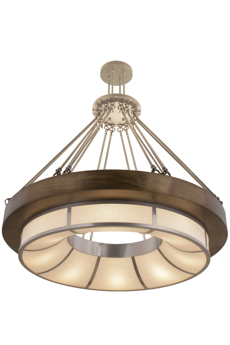Meyda Tiffany 158295 16 Light Pendant, Antique Copper And Pewter