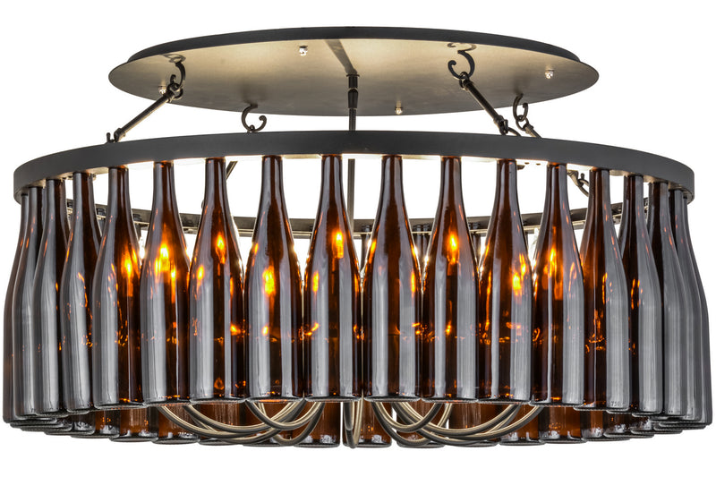 Meyda Tiffany 158309 12 Light Chandelier, Black Metal