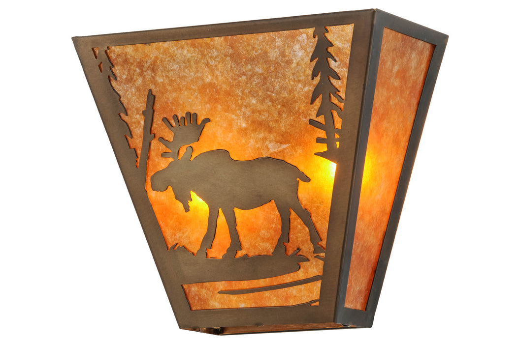 Meyda Tiffany 158334 Two Light Wall Sconce, Antique Copper