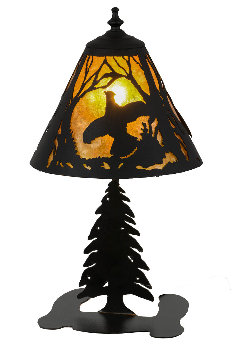 Meyda Tiffany 158357 One Light Accent Lamp, Textured Black