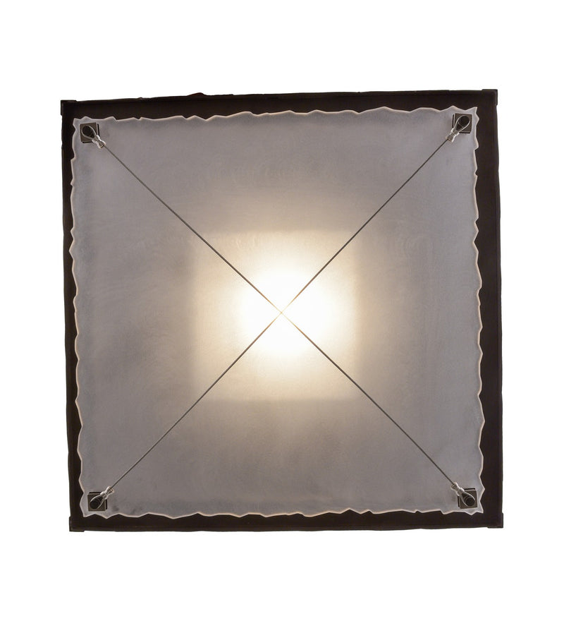 Meyda Tiffany 158390 Two Light Pendant, Black Deco/Raw Steel