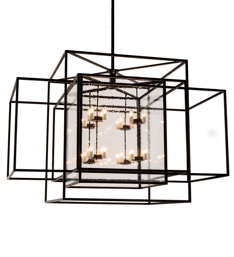 Meyda Tiffany 158474 32 Light Oblong Pendant, Textured Black