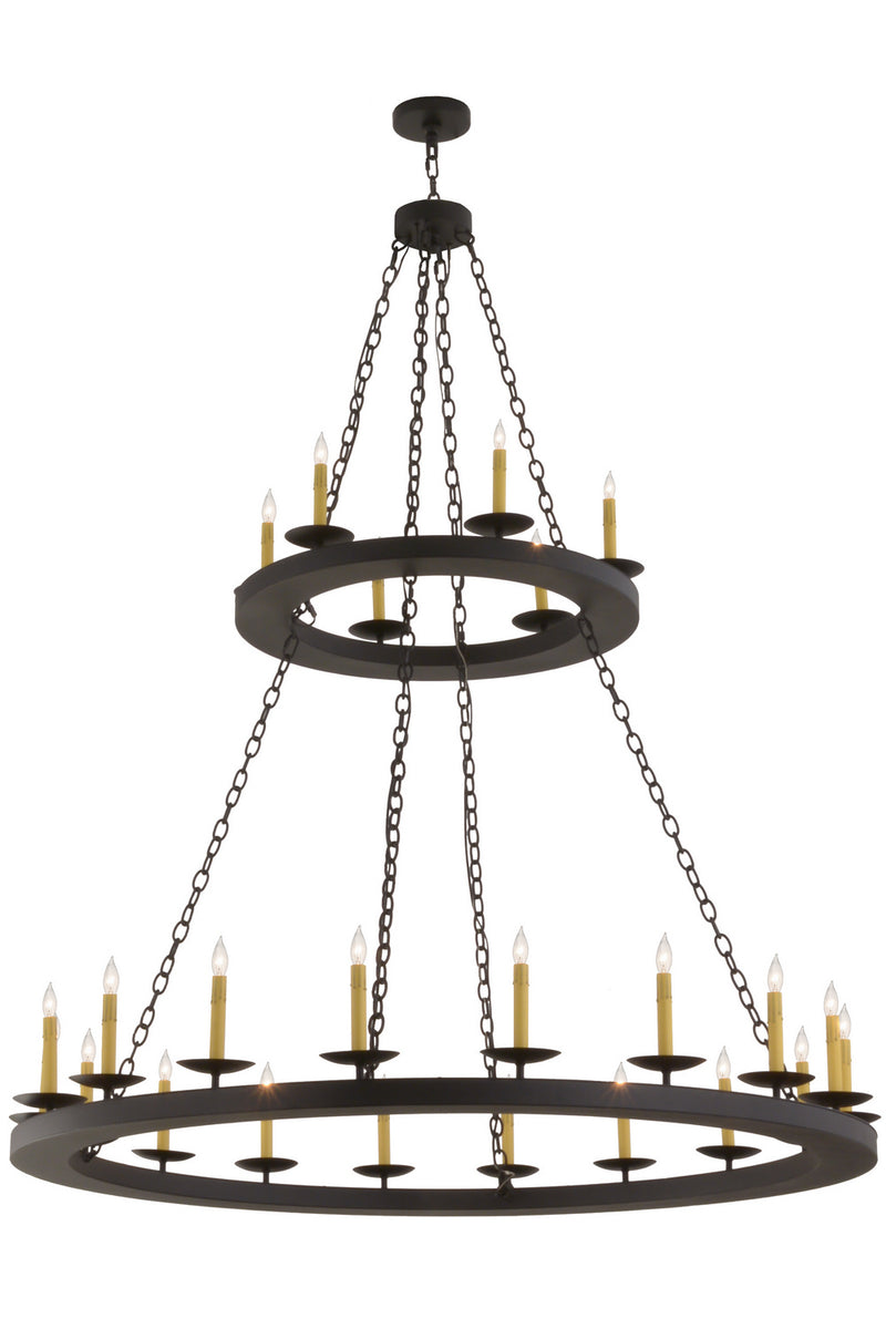 Meyda Tiffany 158584 24 Light Chandelier, Textured Black