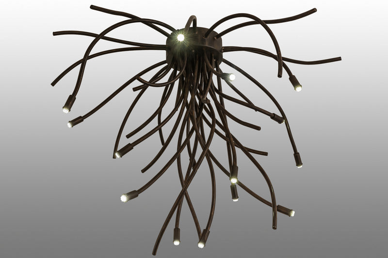Meyda Tiffany 158637 15 Light Flushmount, Delmonico Bronze